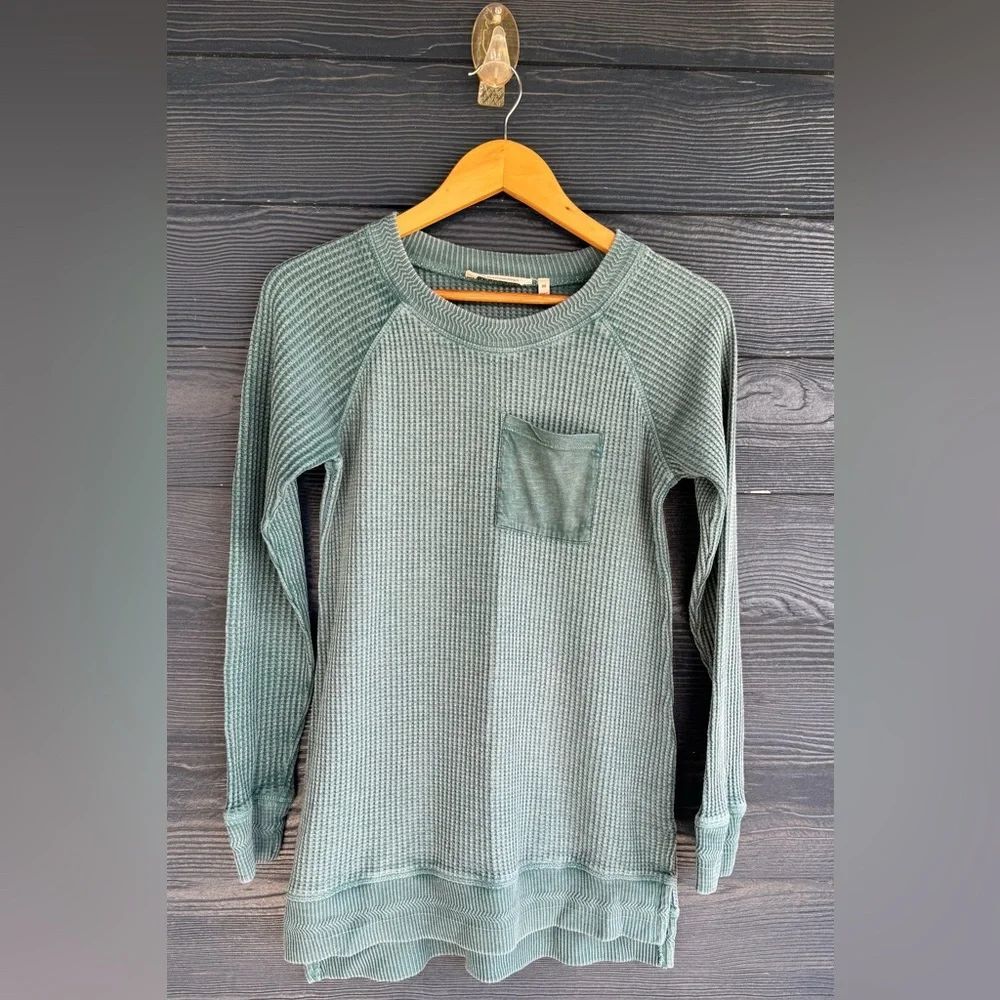 Soft Surroundings Waffle Knit Long Sleeve Top X